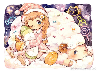 mokarooru插画师,韩国插画师 아롱 mokarooru插画师