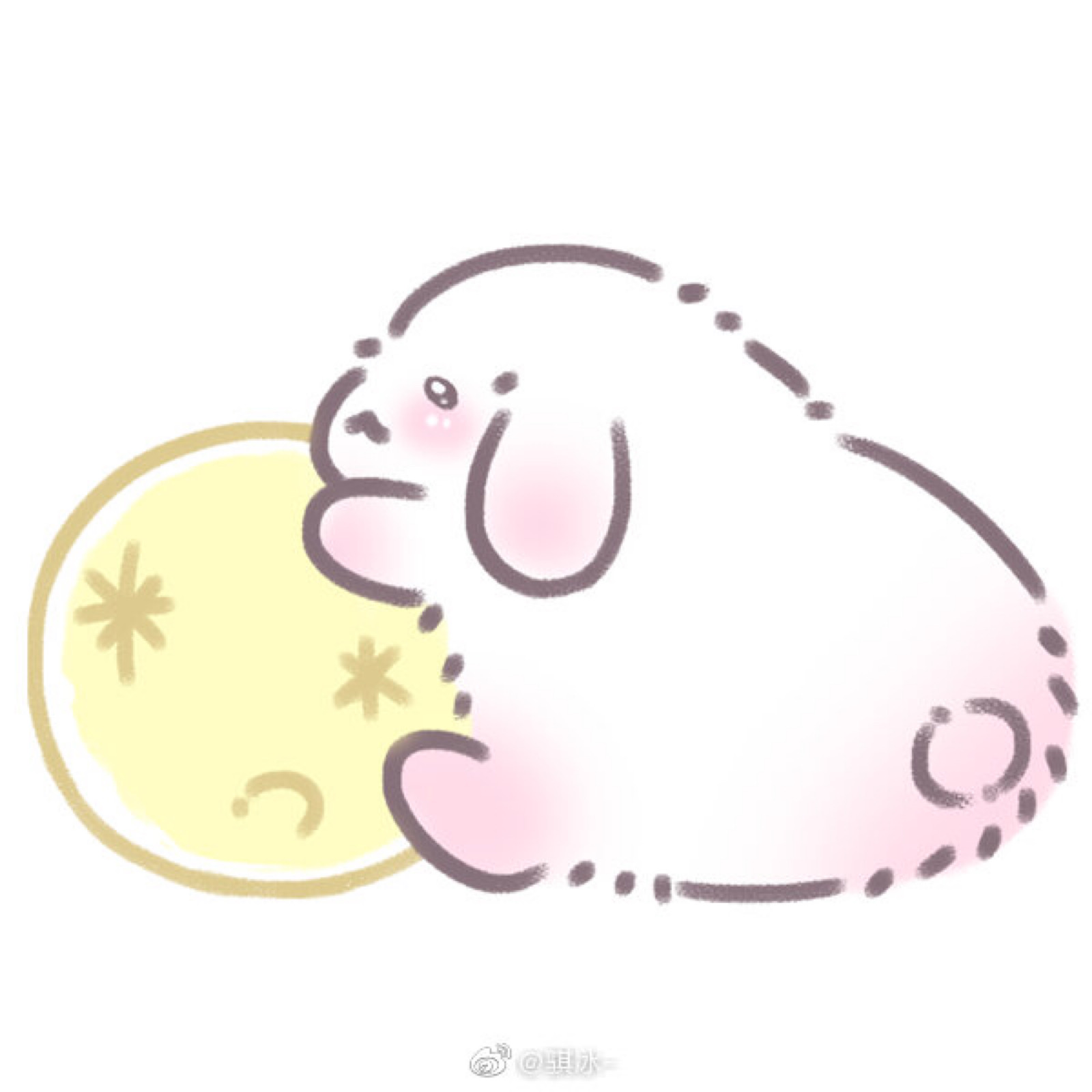 软萌兔子懒懒兔 原图来自微博:骐冰qice