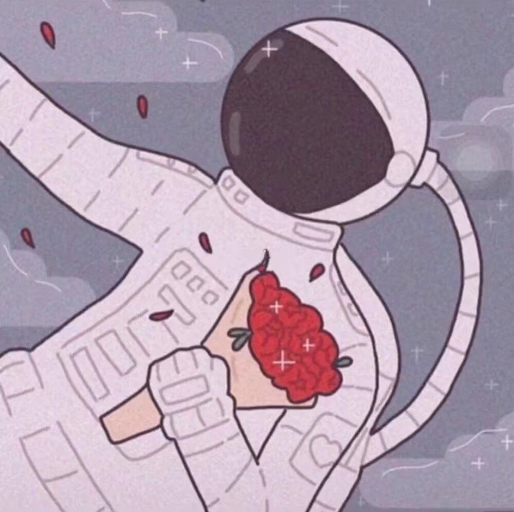 宇航员和月亮情头图片