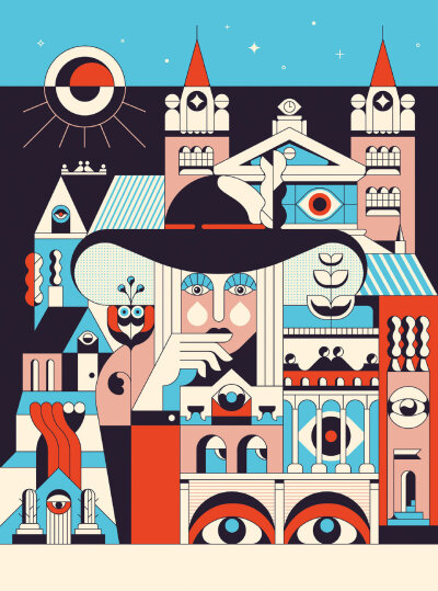 运用基本的线条和形状,通过弥合结构与混乱之间的差距找到某种和谐