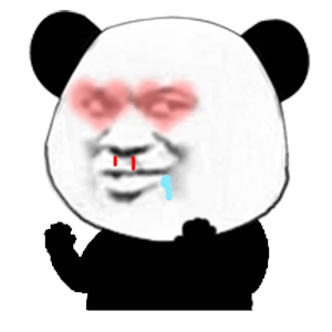 熊猫头表情流鼻血图片