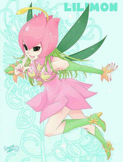 花仙兽:从美丽盛开的花瓣中诞生的妖精型数码兽.
