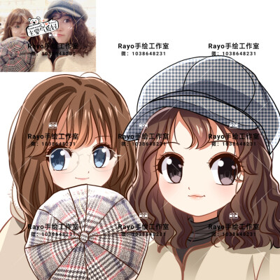 情侣头像 q版卡通头像 q版头像 女生头像 男生头像 手绘婚纱照 插画