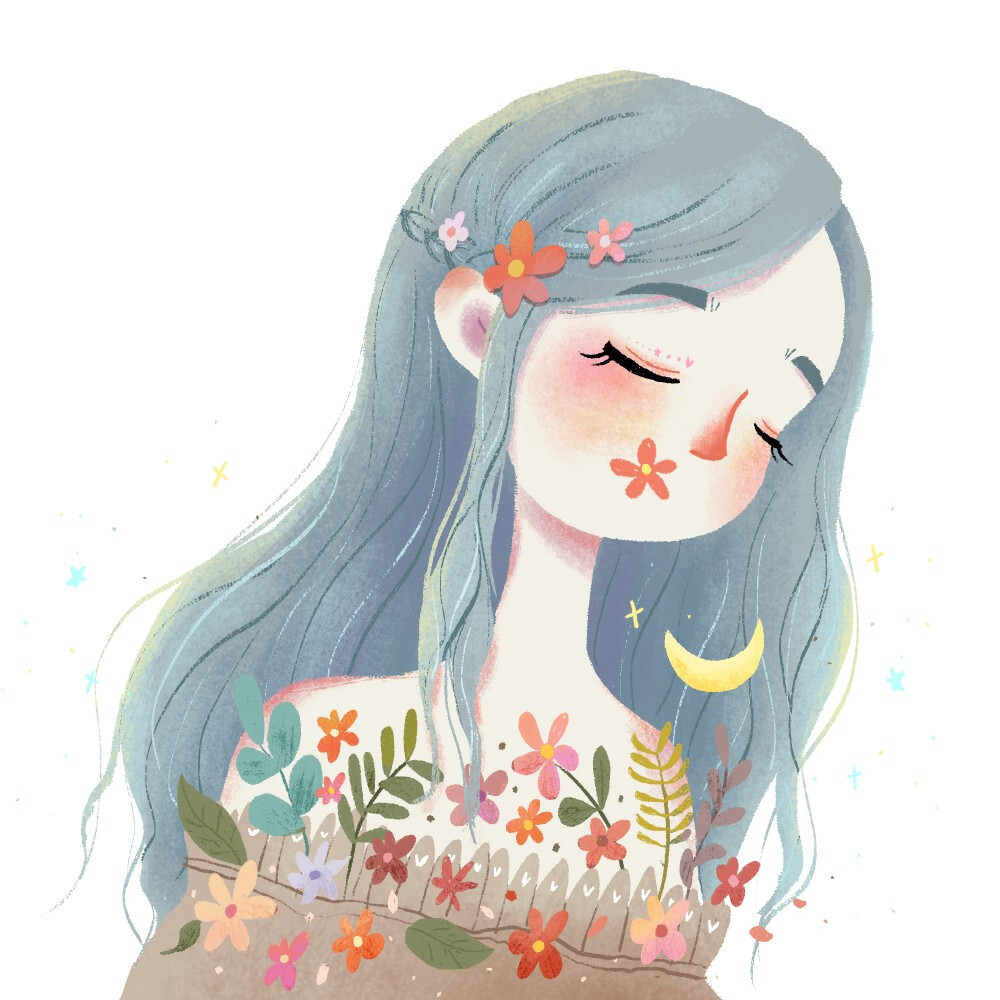 仅作为个人收藏 使用请联系原作者 侵删致歉 画师:@minor 花与少年