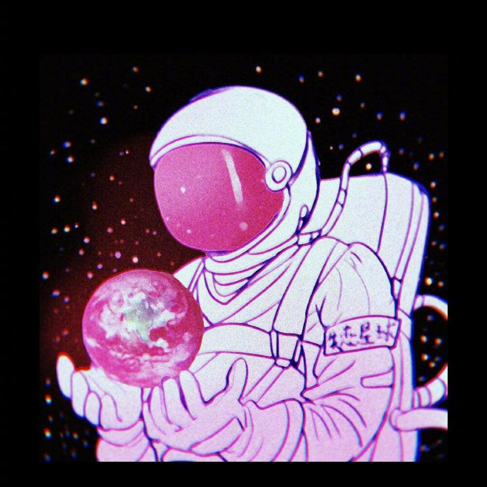 粉色太空人头像图片