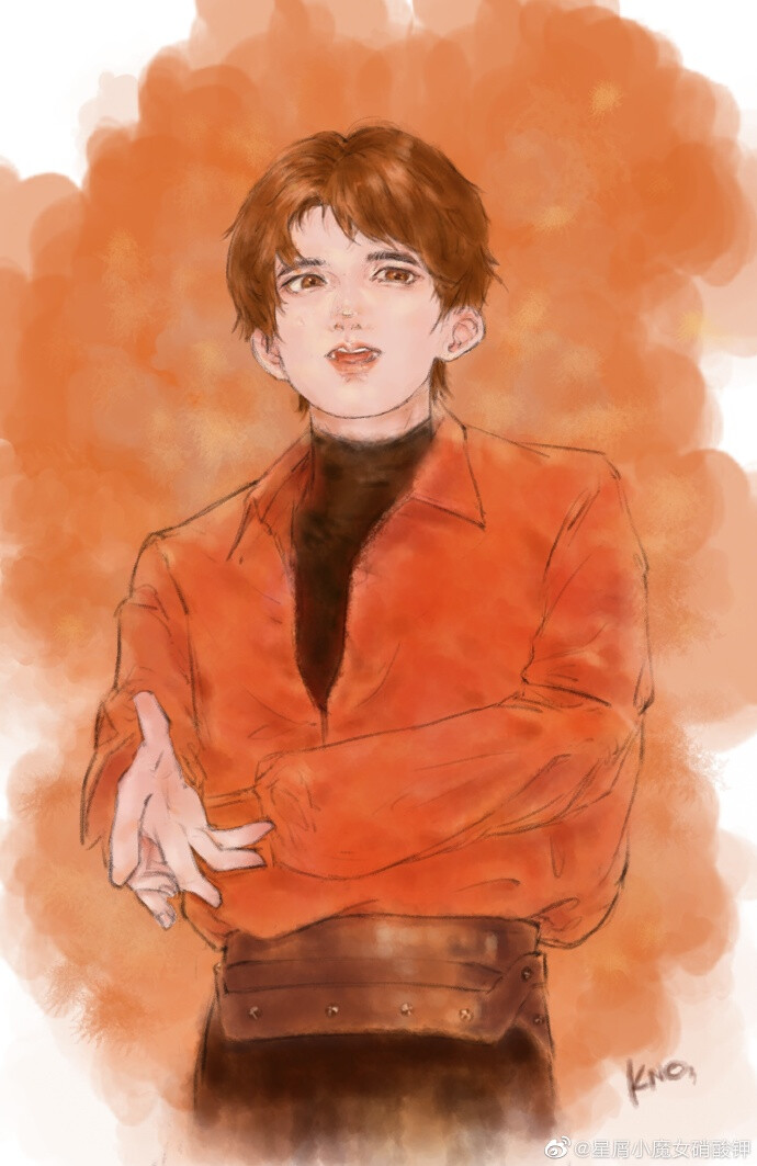 易烊千玺手绘饭绘漫画