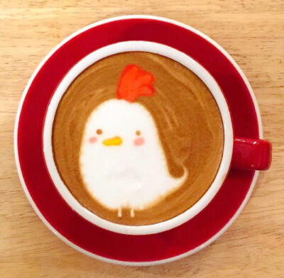 超可爱的动物咖啡拉花