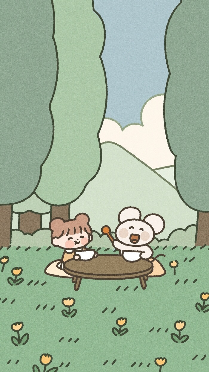 可爱壁纸 治愈系 插画 for_mee
