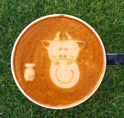 可爱的动物の咖啡拉花