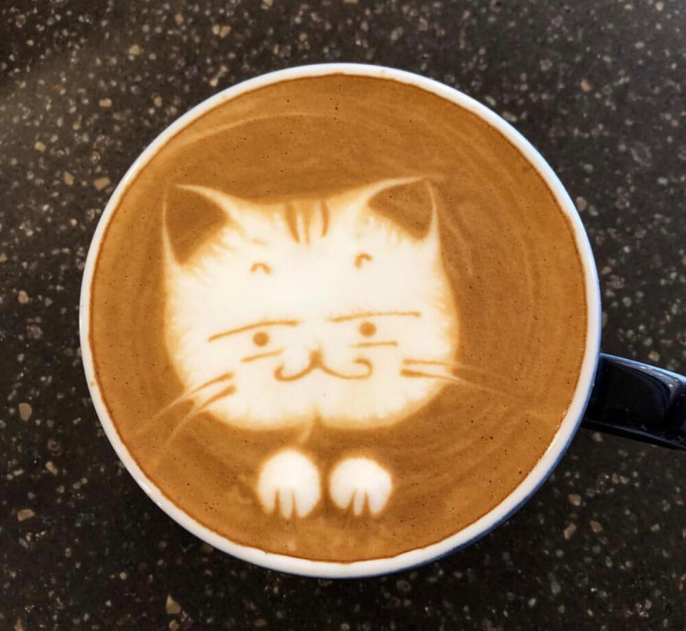 咖啡拉花最简单的图案图片