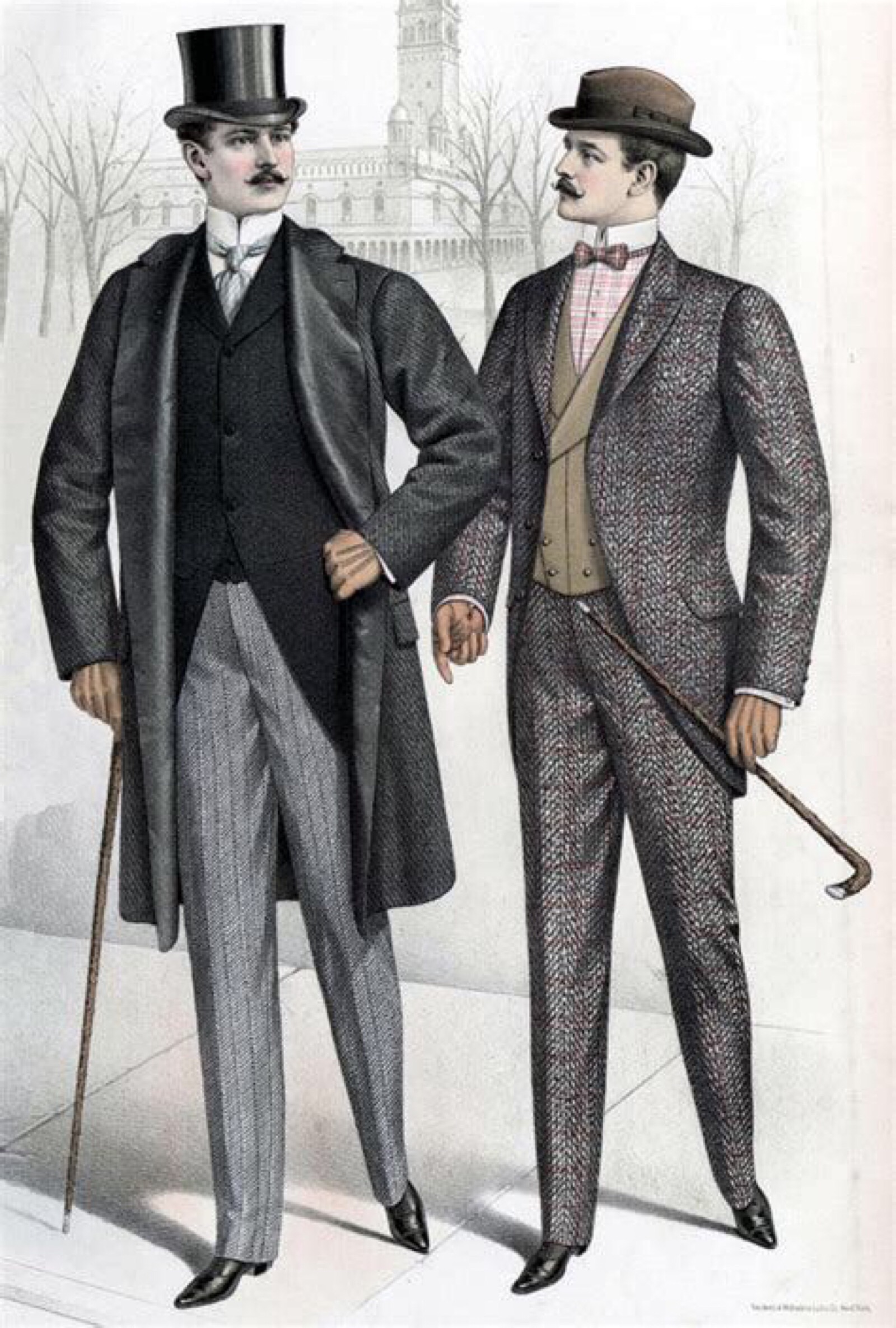 维多利亚男性服饰图片