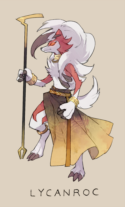 鬃岩狼人/lycanroc 「ニギリ/pixiv id:24223931」