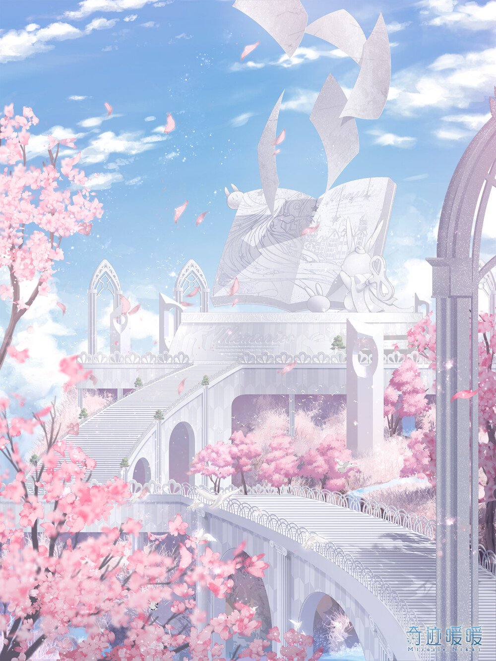 奇迹暖暖背景樱花树图片