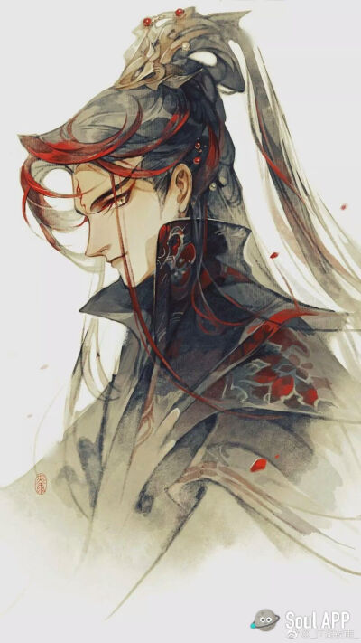古风飘带手绘