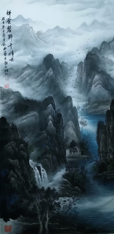 山水画国画唐伯虎 堆糖,美图壁纸兴趣社区