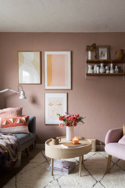 北欧风,一个暖色系的家.