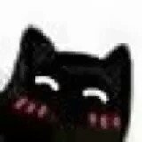小黑猫头表情包图片