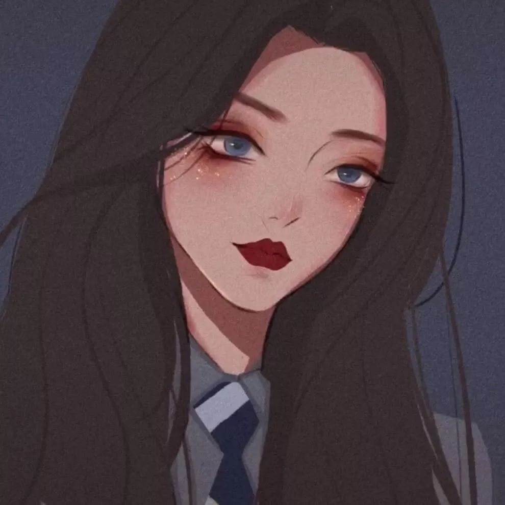 复古 现代 二次元 漫画女头【侵删致歉 来源qq看点 】