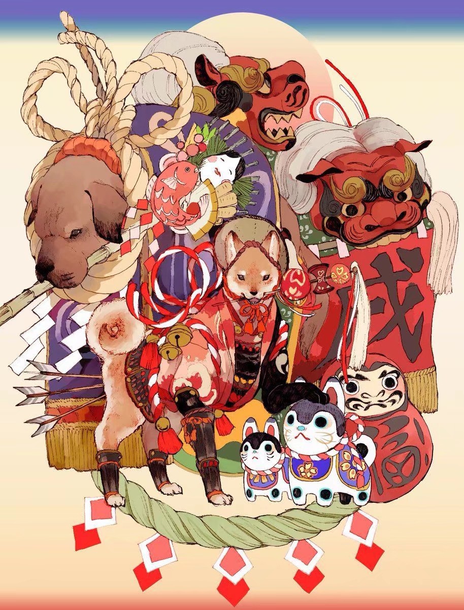 插画师とびはち笔下的拟兽化插画作品,简直太帅了!