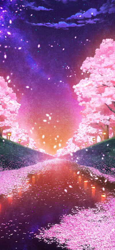 梦幻樱花雨壁纸粉色图片