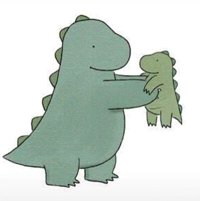 恐龙情头动漫图片