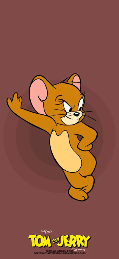 手机壁纸背景图猫和老鼠jerry