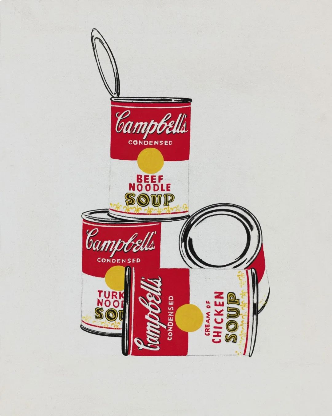 4个campbell罐头 by andy warhol,1962年