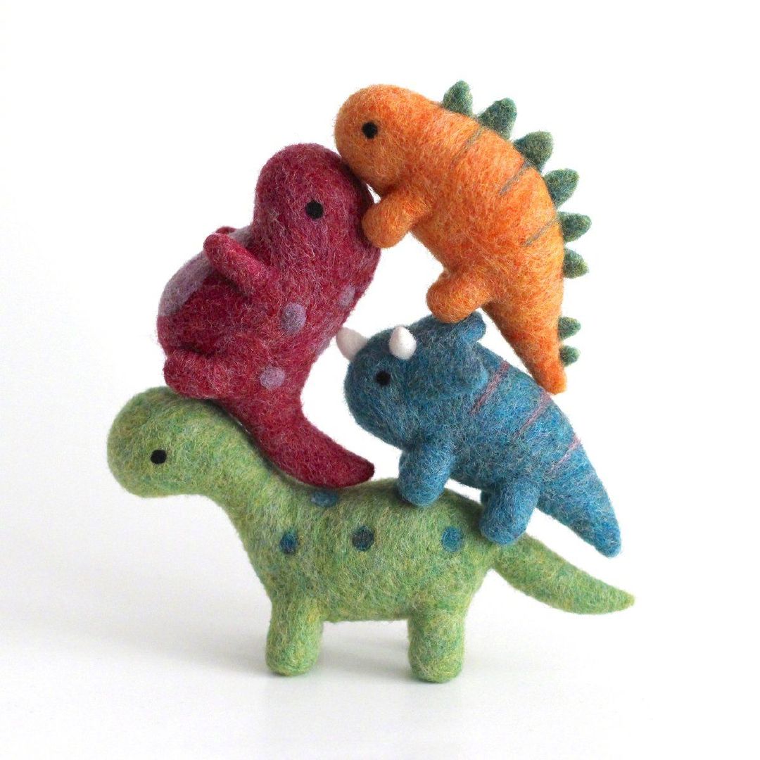 羊毛毡设计作品一组 | needle felted animals ( i: wildwhimsywoo