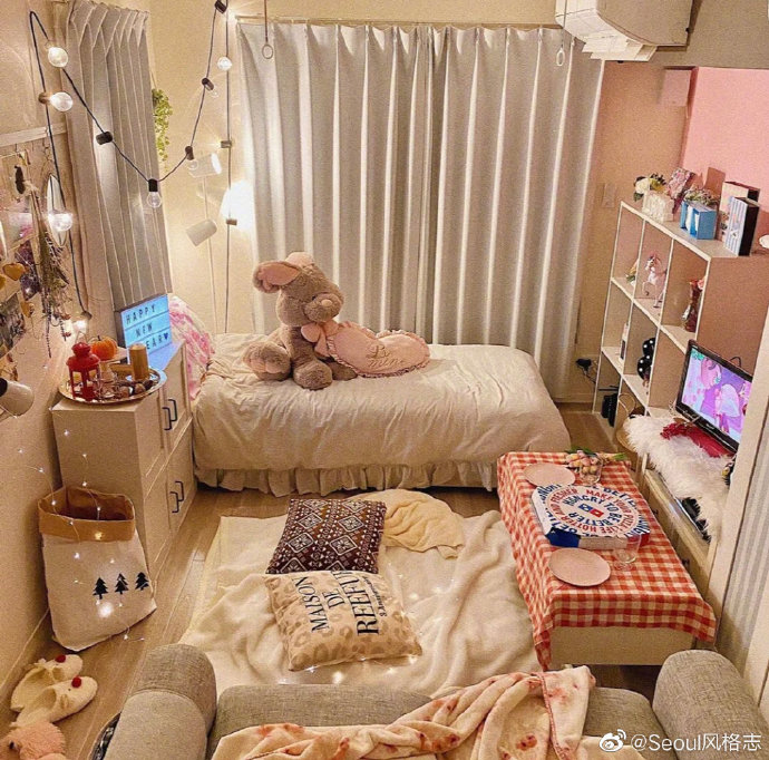 ins韩风温馨卧室布置参考