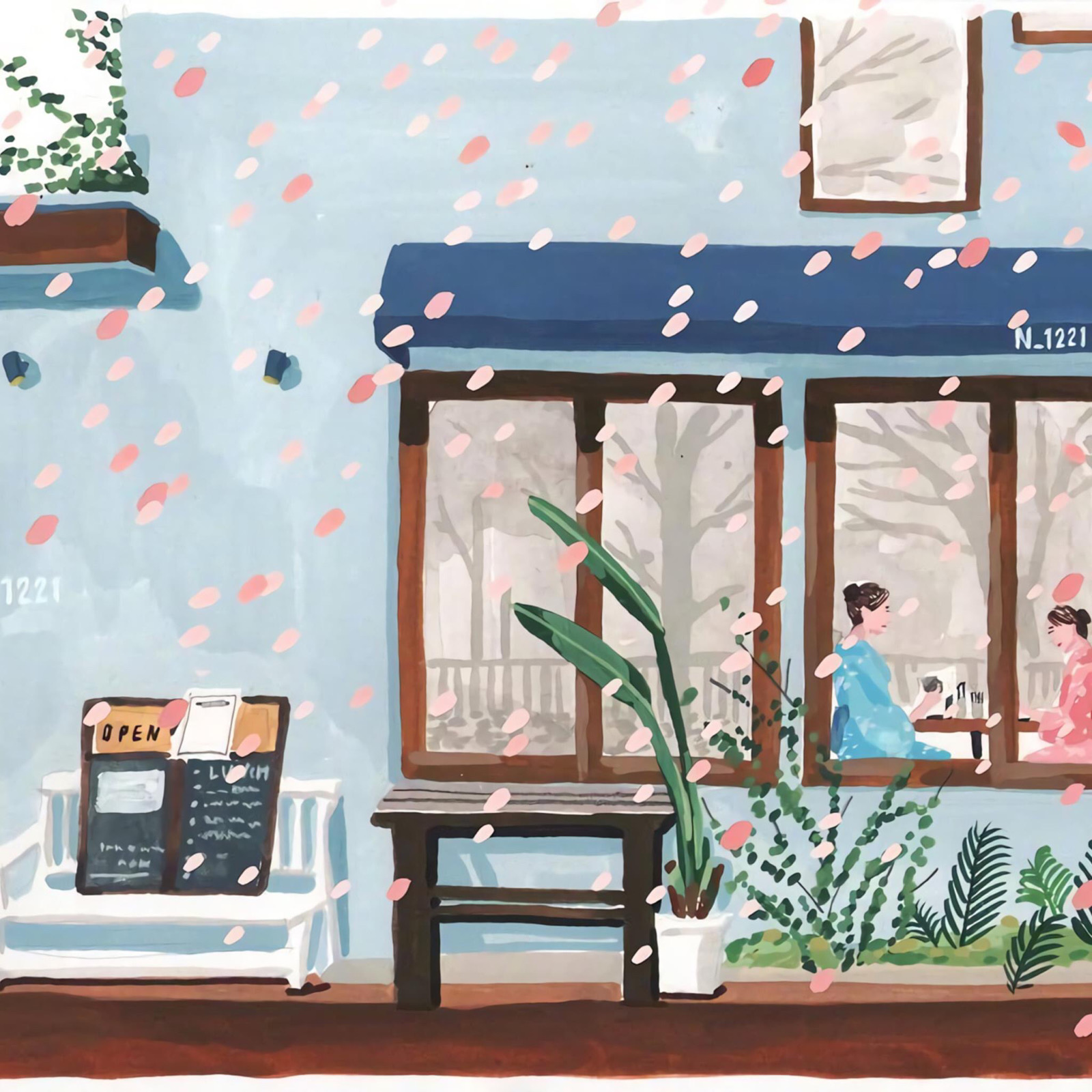 小清新插画 城市生活