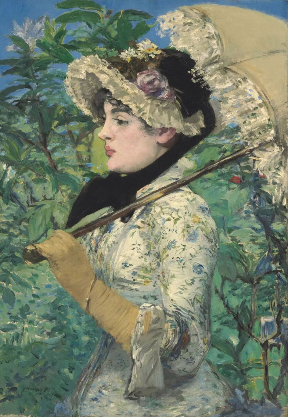 《撑洋伞的女子》1881,马奈