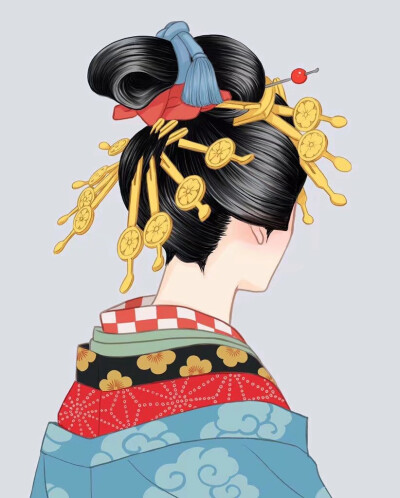 日本女性发髻