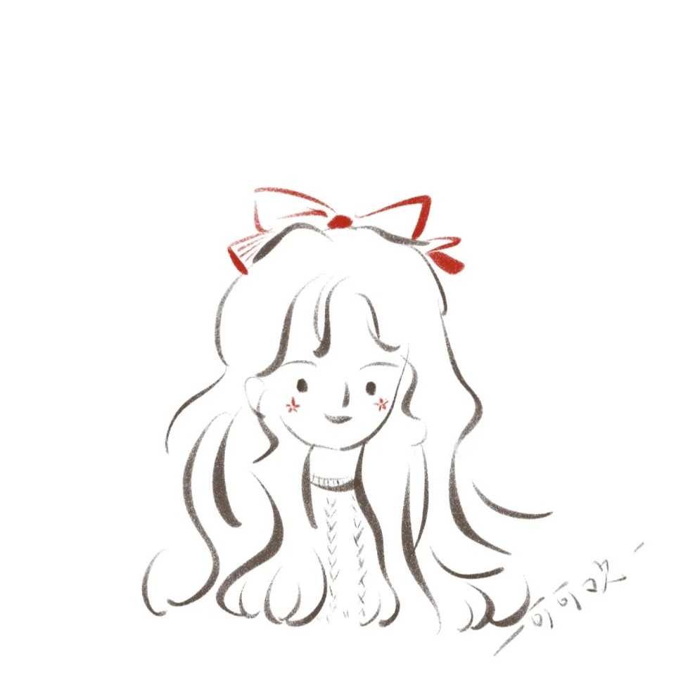 简笔画女头