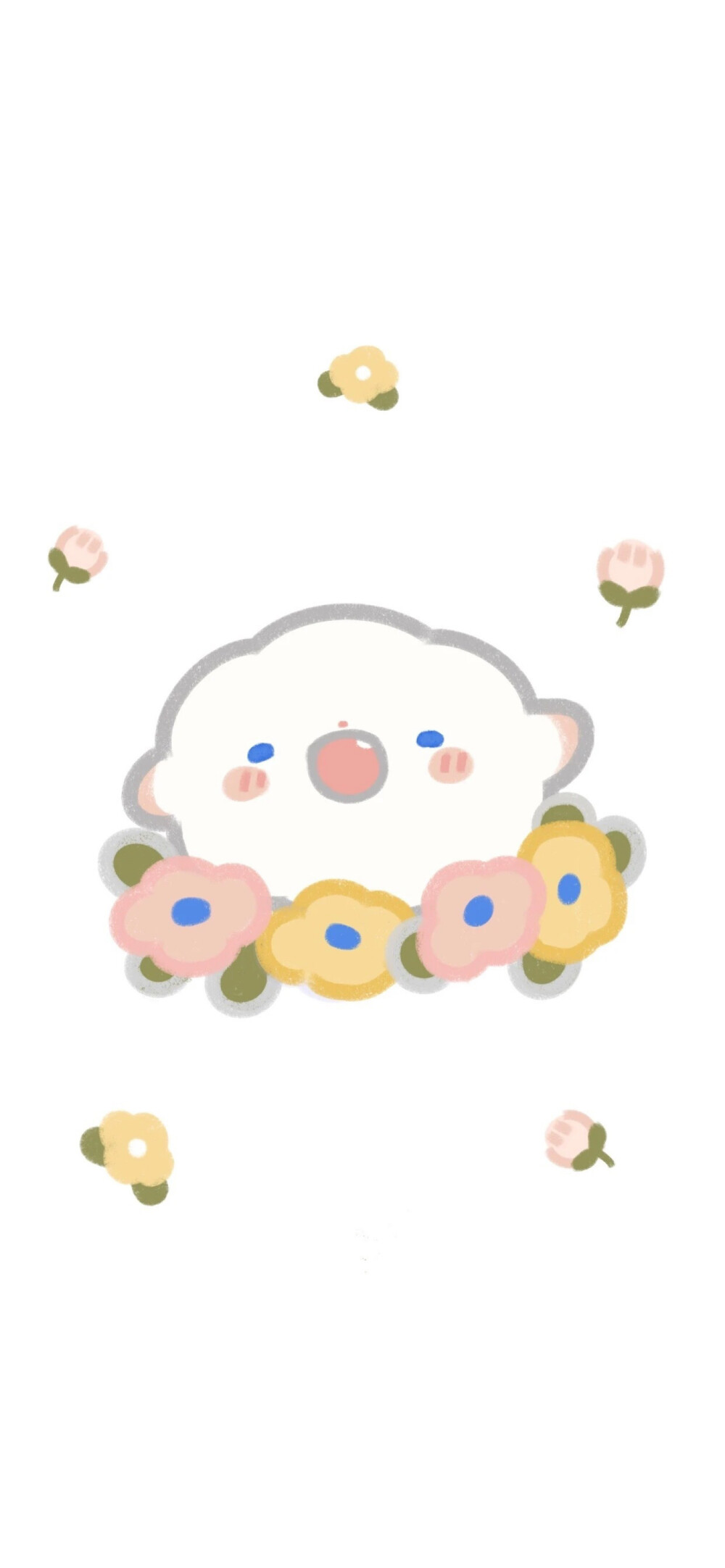 可爱壁纸小羊壁纸手绘壁纸