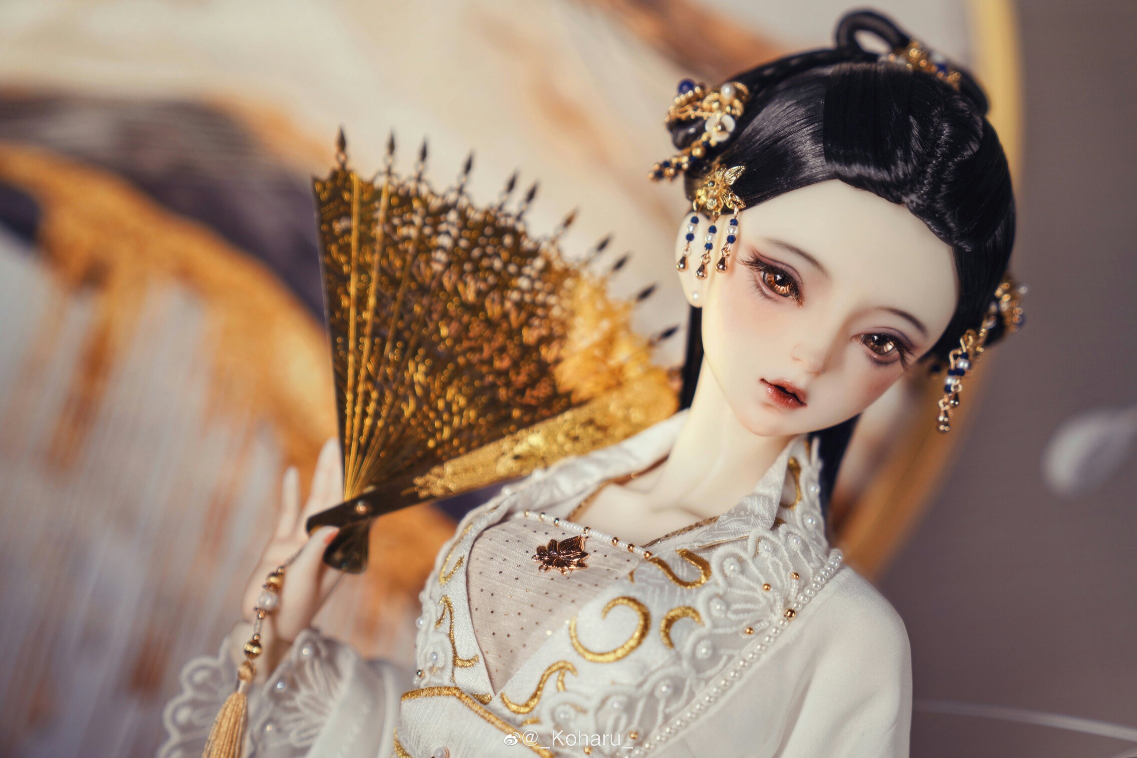 古风美人 sd娃娃 bjd 玩具 人偶 壁纸 萌物