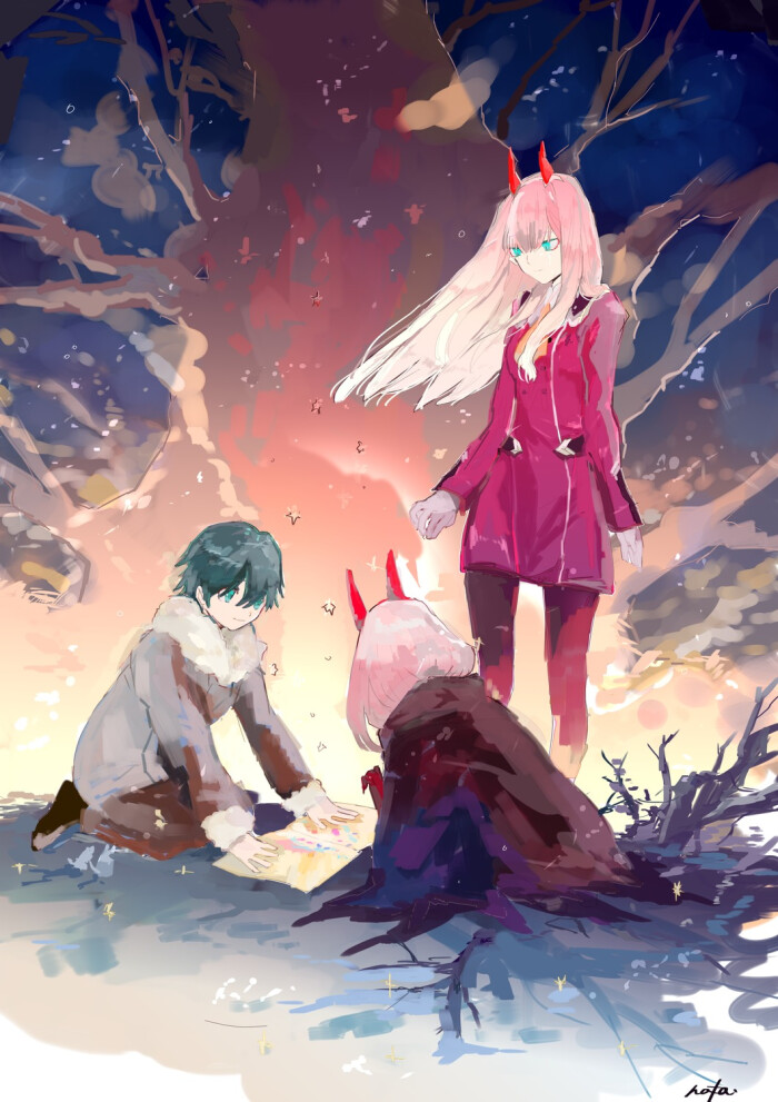 darling官方壁纸 手机,darling官方壁纸 4k darling in the franxx 比翼之吻