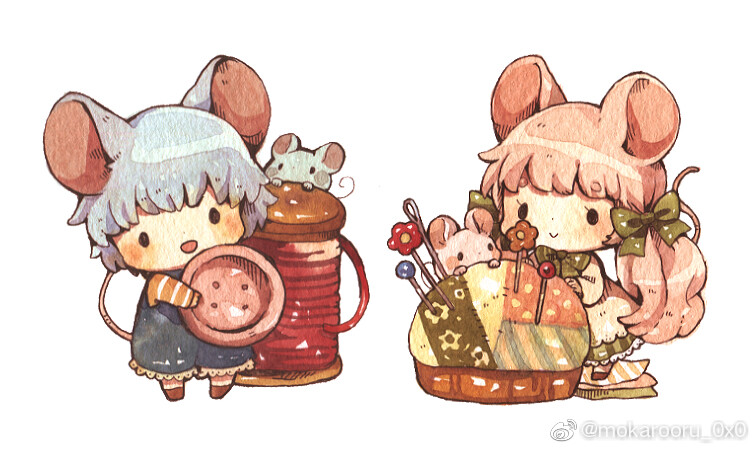 发现了一个敲可爱的画师:mokarooru_0x0