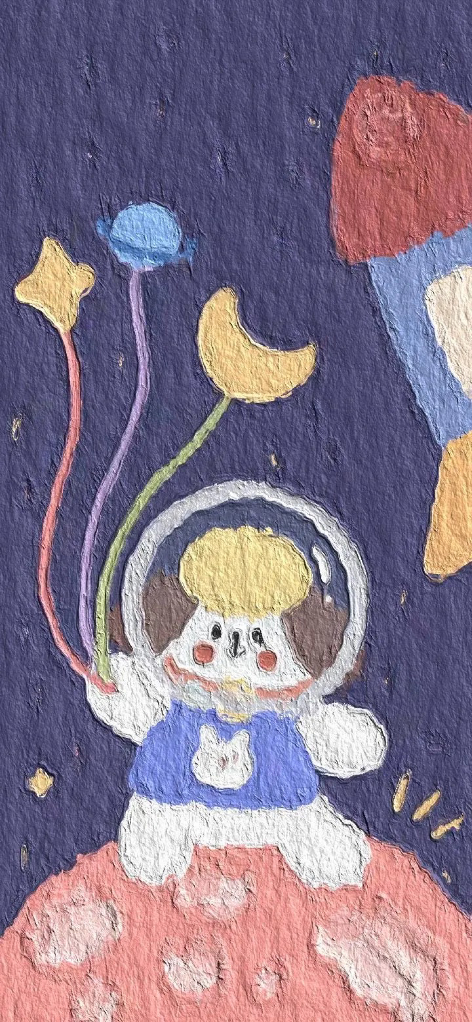 手机壁纸 油画 可爱