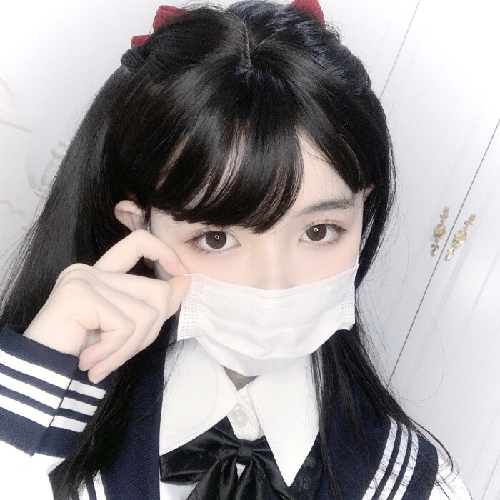 口罩少女头像