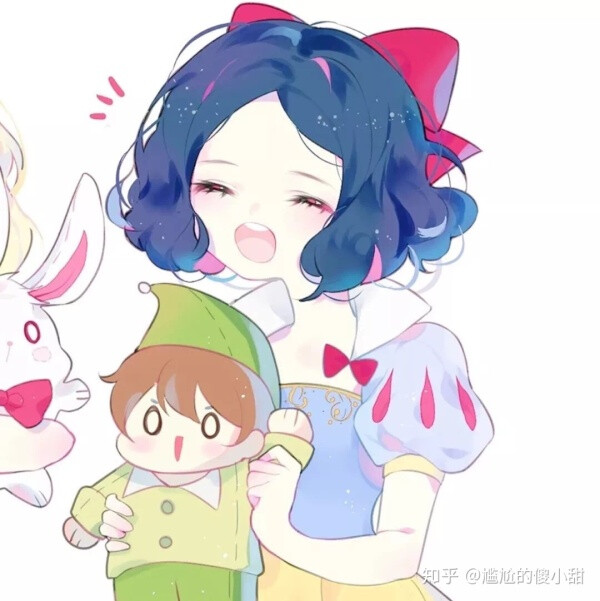 动漫闺蜜头像,部分来自美图"枯人叶蝶的未来"
