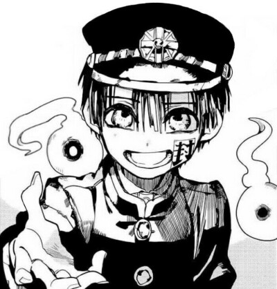 地缚少年花子君 漫画第6怪 花子 黑白头像"在没有生死的世界里,不愿意