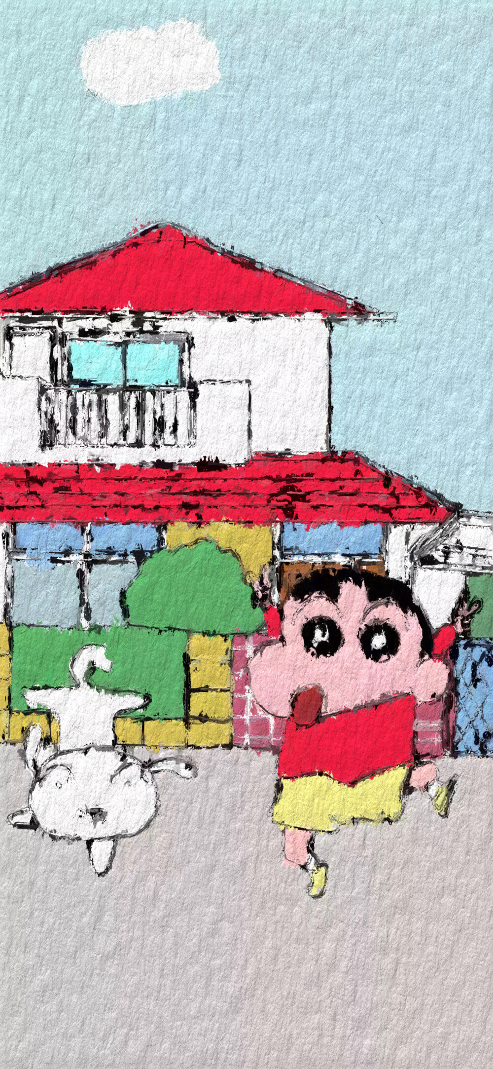 油画手机壁纸可爱卡通动漫