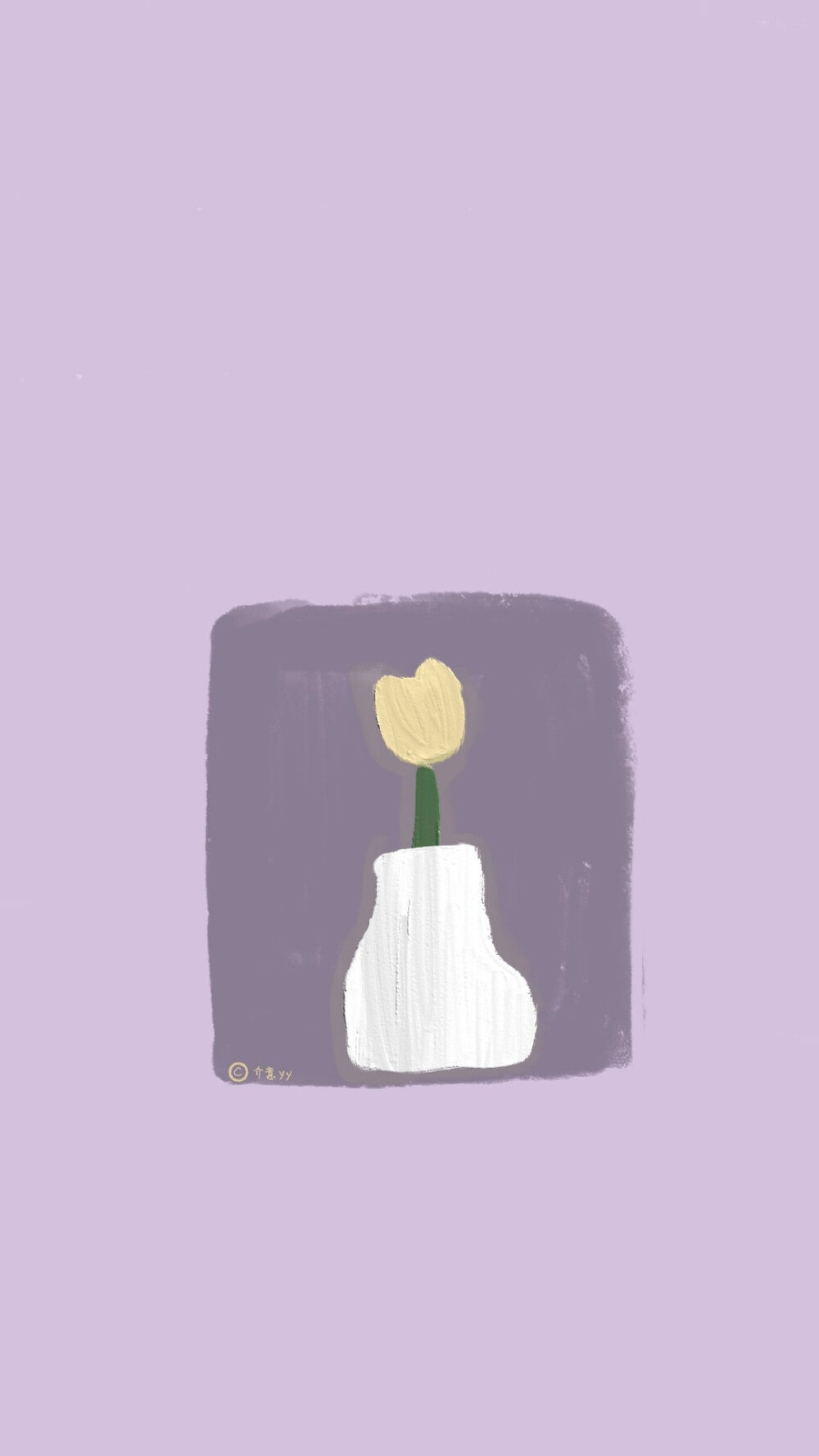油画质感壁纸artset 高清壁纸 可爱简约 纯色壁纸插画手绘 cr:wb介意
