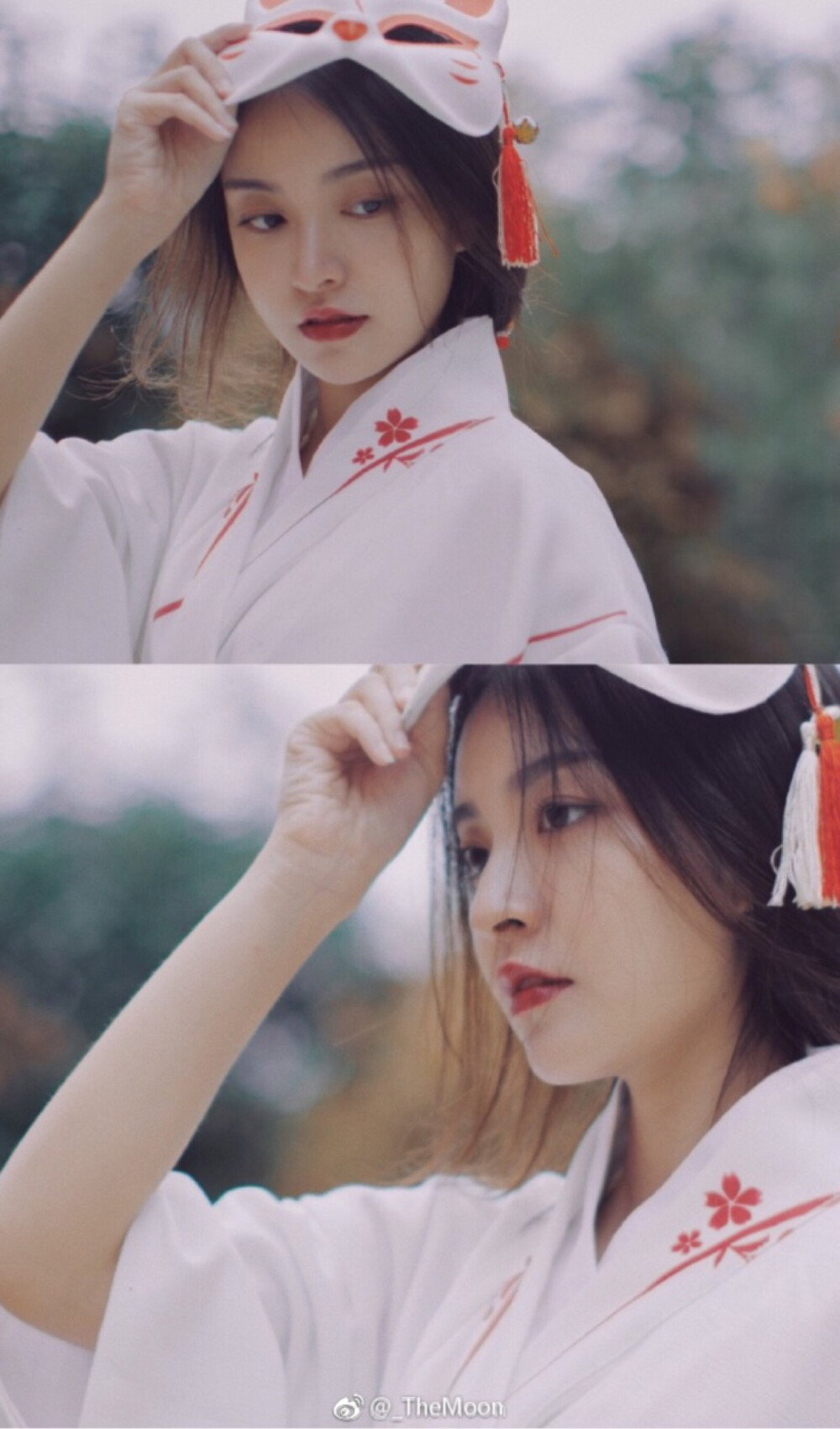 图源微博/摄影@the moon,侵权立删,唯美,古风,人物壁纸,汉服,小清新