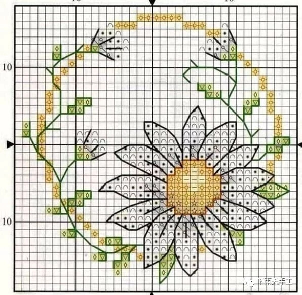 花边十字绣图纸图解图片