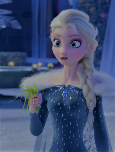 《frozen:雪宝的冰雪大冒险》elsa 女王握草表情包 转自冰雪大冒险吧
