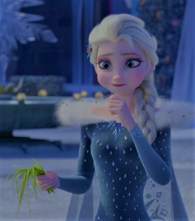 《frozen:雪宝的冰雪大冒险》elsa 女王握草表情包 转自冰雪大冒险吧