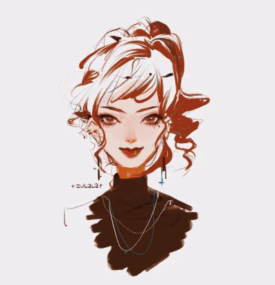 欧美风手绘插画