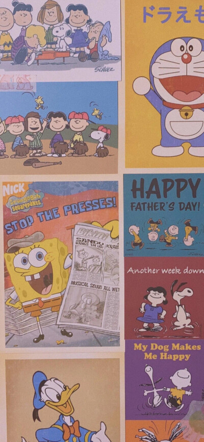 壁纸 背景 卡通 ins 复古 全屏