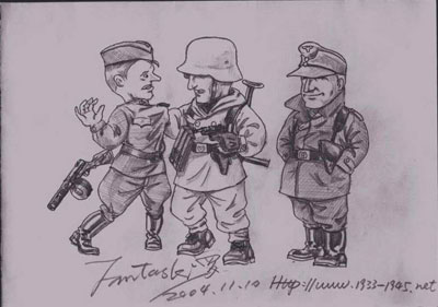 德国二战士兵简笔画图片